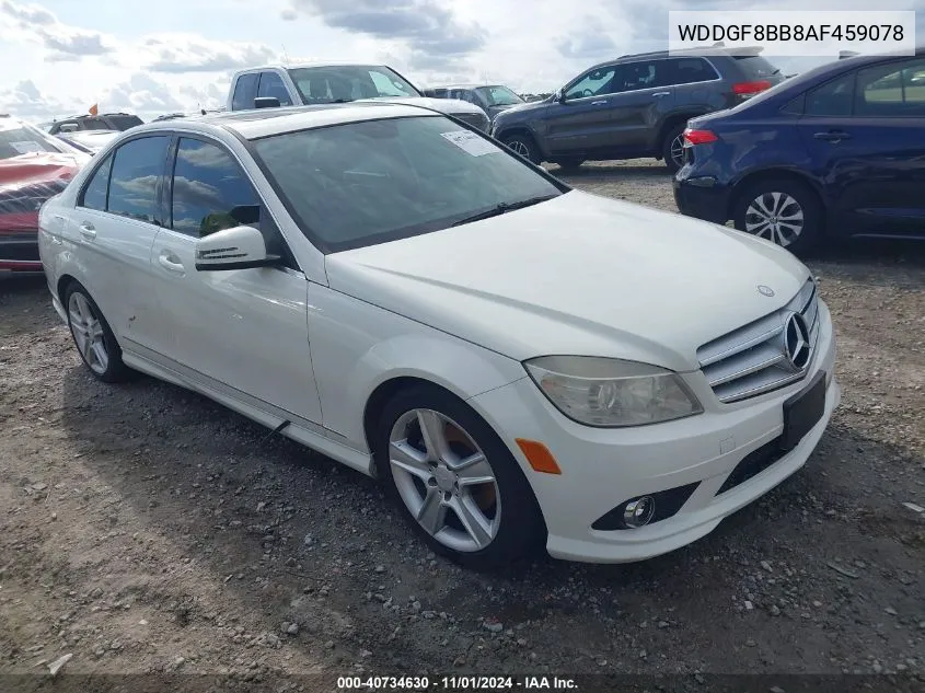 2010 Mercedes-Benz C 300 Luxury 4Matic/Sport 4Matic VIN: WDDGF8BB8AF459078 Lot: 40734630