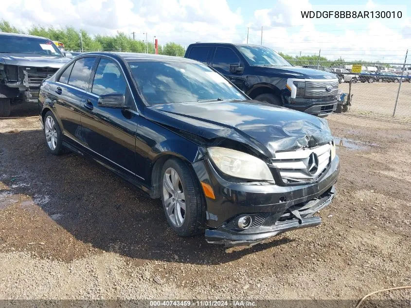 2010 Mercedes-Benz C 300 Luxury 4Matic/Sport 4Matic VIN: WDDGF8BB8AR130010 Lot: 40743459