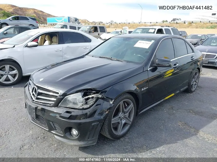 2010 Mercedes-Benz C 63 Amg VIN: WDDGF7HB0AF441482 Lot: 40747953