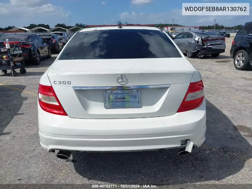 2010 Mercedes-Benz C 300 Luxury/Sport VIN: WDDGF5EB8AR130762 Lot: 40752771