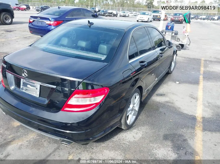 2010 Mercedes-Benz C 300 Luxury/Sport VIN: WDDGF5EB9AR098419 Lot: 40769736