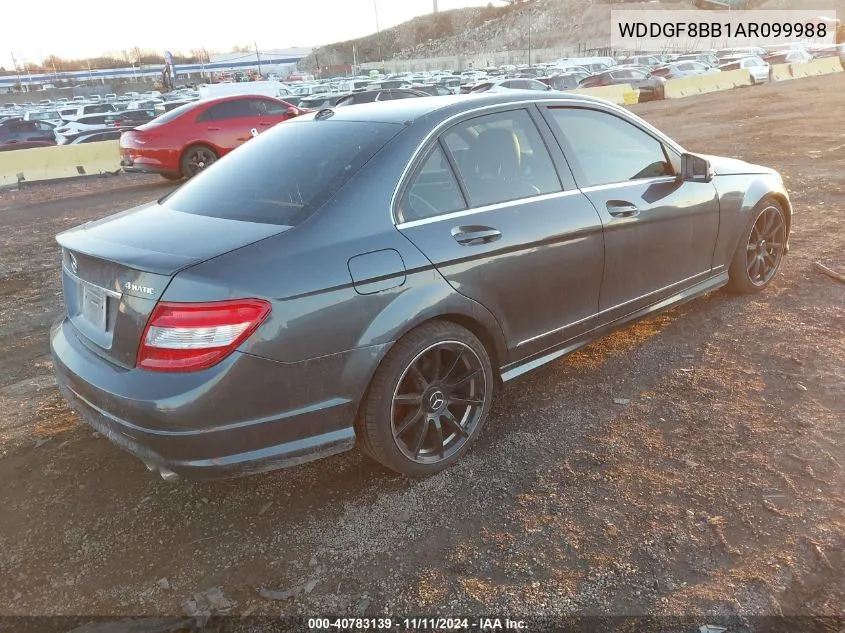 2010 Mercedes-Benz C 300 Luxury 4Matic/Sport 4Matic VIN: WDDGF8BB1AR099988 Lot: 40783139