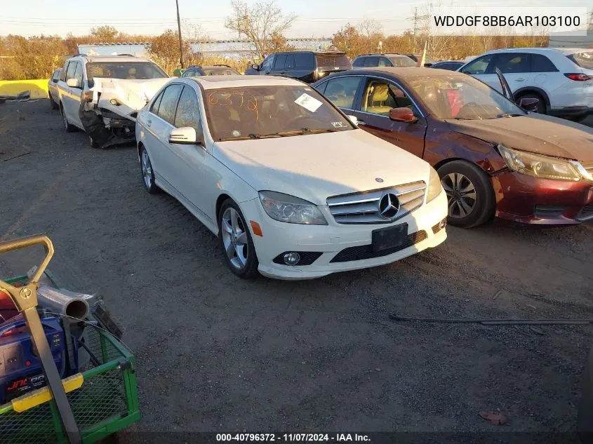 2010 Mercedes-Benz C 300 Luxury 4Matic/Sport 4Matic VIN: WDDGF8BB6AR103100 Lot: 40796372