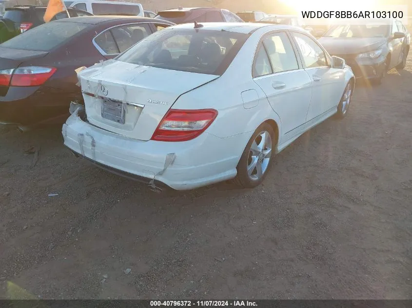 2010 Mercedes-Benz C 300 Luxury 4Matic/Sport 4Matic VIN: WDDGF8BB6AR103100 Lot: 40796372