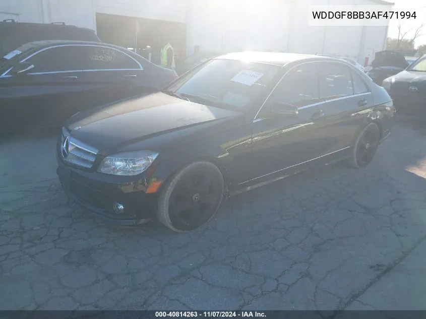 2010 Mercedes-Benz C 300 Luxury 4Matic/Sport 4Matic VIN: WDDGF8BB3AF471994 Lot: 40814263