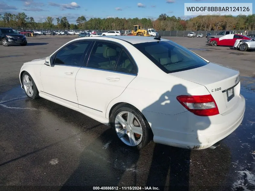 2010 Mercedes-Benz C 300 Luxury 4Matic/Sport 4Matic VIN: WDDGF8BB8AR124126 Lot: 40886512