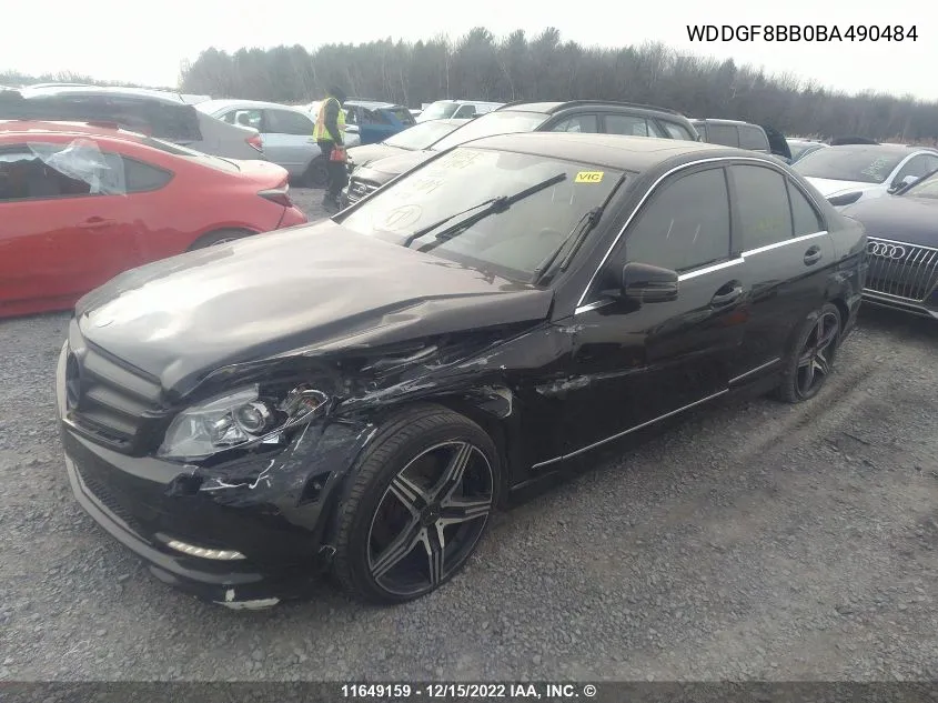 2011 Mercedes-Benz C 300 4Mati VIN: WDDGF8BB0BA490484 Lot: 11649159