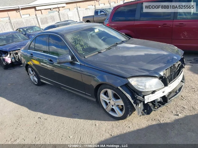 2011 Mercedes-Benz C-Class VIN: WDDGF8BB1BA525565 Lot: 12146612