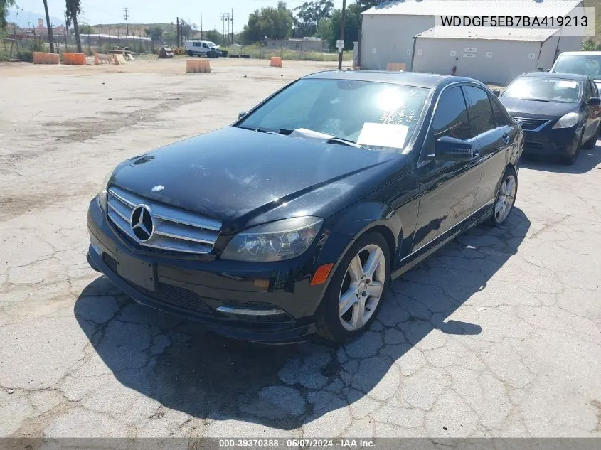 2011 Mercedes-Benz C 300 Luxury/Sport VIN: WDDGF5EB7BA419213 Lot: 39370388