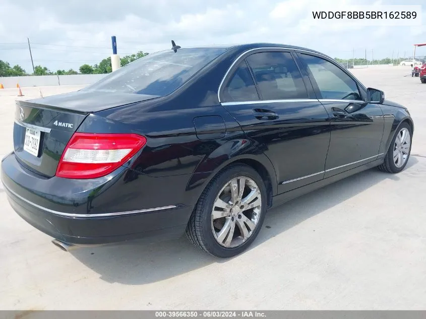 2011 Mercedes-Benz C 300 Luxury 4Matic/Sport 4Matic VIN: WDDGF8BB5BR162589 Lot: 39566350