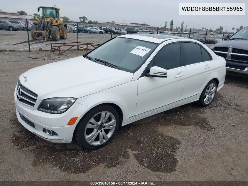 2011 Mercedes-Benz C 300 Luxury 4Matic/Sport 4Matic VIN: WDDGF8BB5BR155965 Lot: 39618156