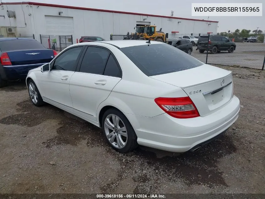 2011 Mercedes-Benz C 300 Luxury 4Matic/Sport 4Matic VIN: WDDGF8BB5BR155965 Lot: 39618156