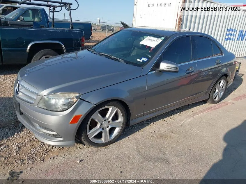 2011 Mercedes-Benz C 300 Luxury/Sport VIN: WDDGF5EB8BR137020 Lot: 39669652