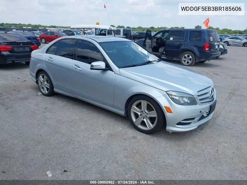 2011 Mercedes-Benz C 300 VIN: WDDGF5EB3BR185606 Lot: 39950982