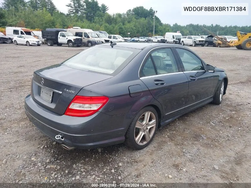 2011 Mercedes-Benz C 300 Luxury 4Matic/Sport 4Matic VIN: WDDGF8BBXBR171384 Lot: 39963182