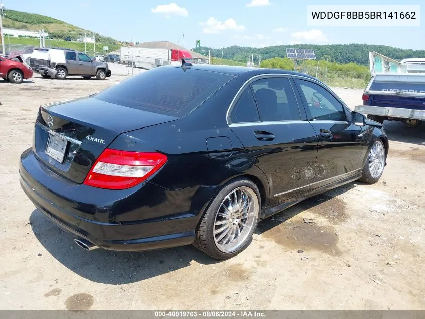 2011 Mercedes-Benz C 300 Luxury 4Matic/Sport 4Matic VIN: WDDGF8BB5BR141662 Lot: 40019763