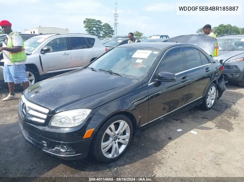 2011 Mercedes-Benz C 300 Luxury/Sport VIN: WDDGF5EB4BR185887 Lot: 40114685