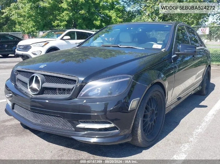 2011 Mercedes-Benz C 300 Luxury/Sport VIN: WDDGF5EB0BA524272 Lot: 40157369