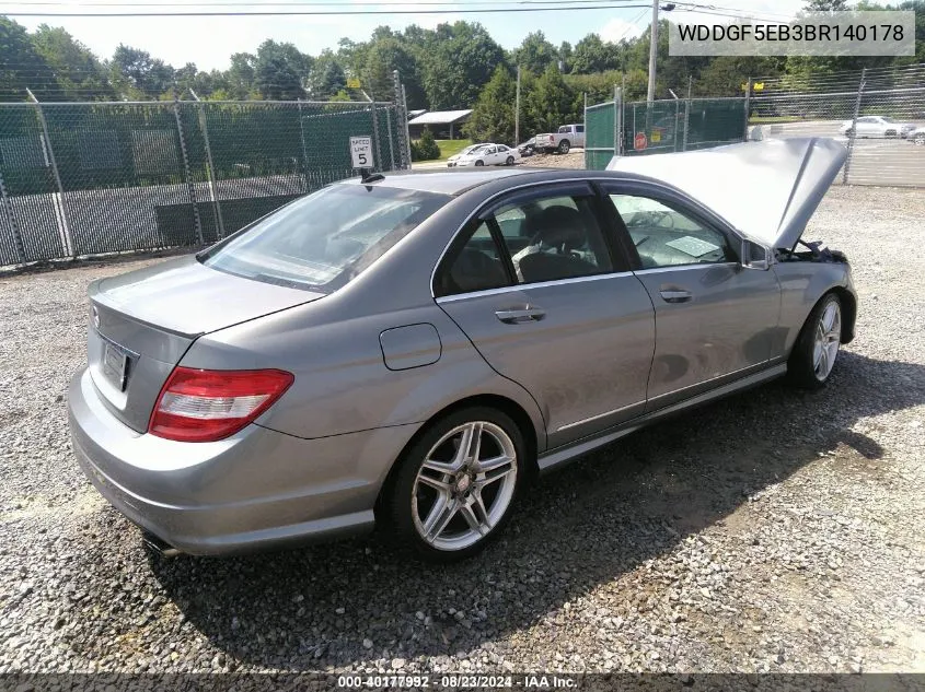 WDDGF5EB3BR140178 2011 Mercedes-Benz C 300 Luxury/Sport