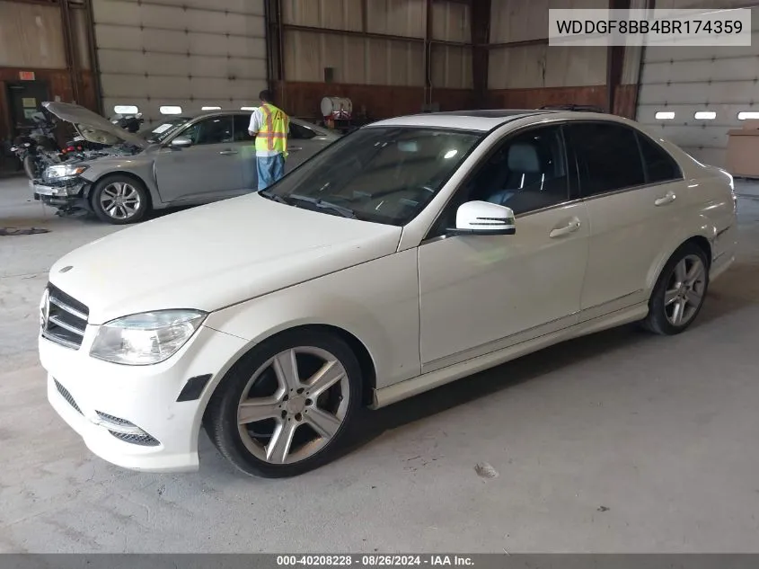 2011 Mercedes-Benz C 300 Luxury 4Matic/Sport 4Matic VIN: WDDGF8BB4BR174359 Lot: 40208228