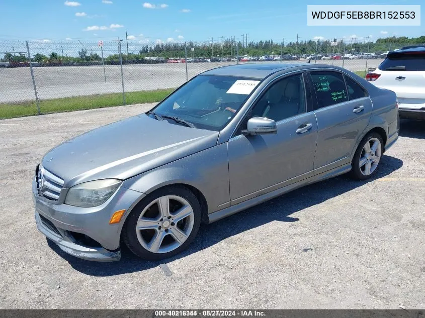 2011 Mercedes-Benz C 300 Luxury/Sport VIN: WDDGF5EB8BR152553 Lot: 40216344