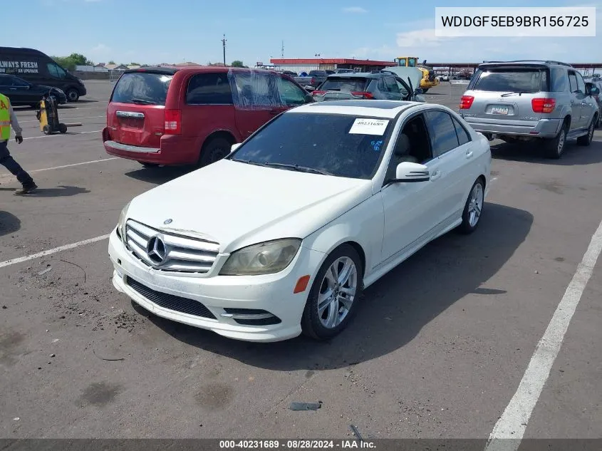 2011 Mercedes-Benz C 300 Luxury/Sport VIN: WDDGF5EB9BR156725 Lot: 40231689