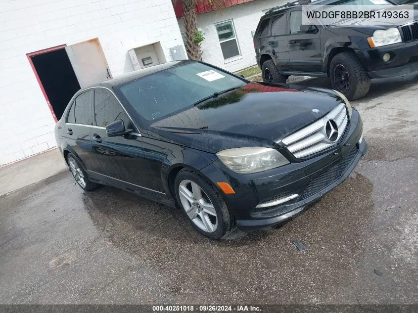 2011 Mercedes-Benz C 300 Luxury 4Matic/Sport 4Matic VIN: WDDGF8BB2BR149363 Lot: 40251018