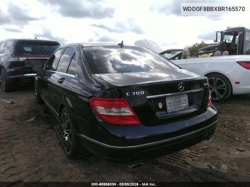 2011 Mercedes-Benz C 300 Luxury 4Matic/Sport 4Matic VIN: WDDGF8BBXBR165570 Lot: 40284334