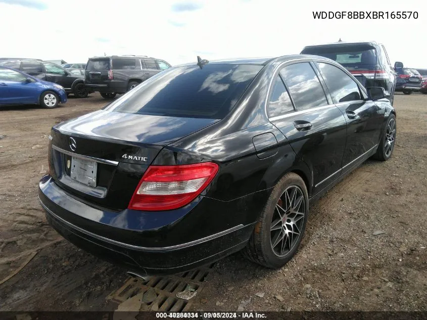 2011 Mercedes-Benz C 300 Luxury 4Matic/Sport 4Matic VIN: WDDGF8BBXBR165570 Lot: 40284334