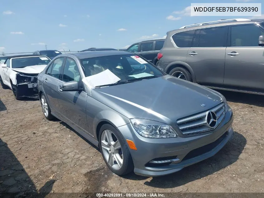 2011 Mercedes-Benz C 300 Luxury/Sport VIN: WDDGF5EB7BF639390 Lot: 40292891