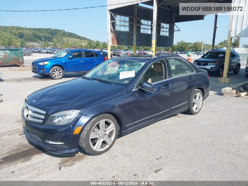 2011 Mercedes-Benz C 300 300 4Matic VIN: WDDGF8BB3BR158072 Lot: 40323274