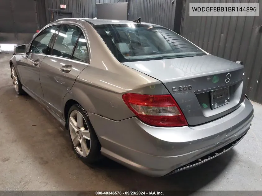 2011 Mercedes-Benz C 300 Luxury 4Matic/Sport 4Matic VIN: WDDGF8BB1BR144896 Lot: 40346575