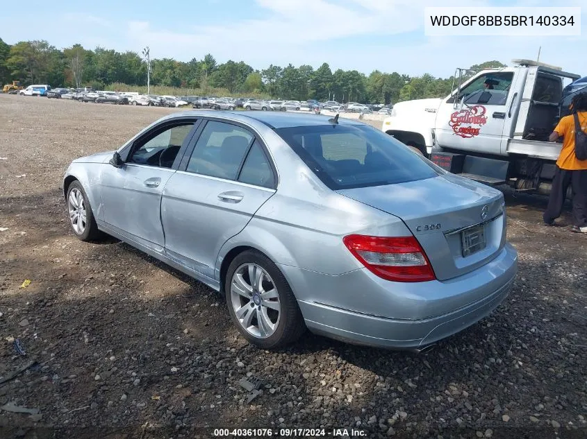 2011 Mercedes-Benz C 300 Luxury 4Matic/Sport 4Matic VIN: WDDGF8BB5BR140334 Lot: 40361076