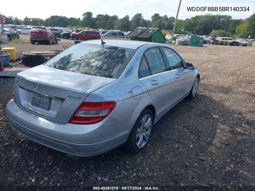 2011 Mercedes-Benz C 300 Luxury 4Matic/Sport 4Matic VIN: WDDGF8BB5BR140334 Lot: 40361076