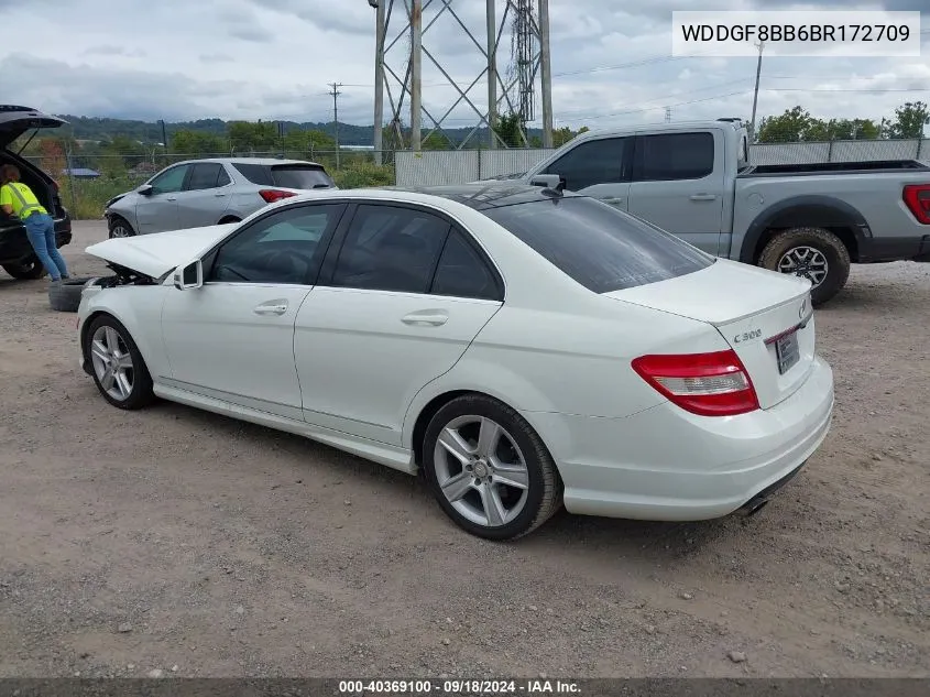 2011 Mercedes-Benz C 300 Luxury 4Matic/Sport 4Matic VIN: WDDGF8BB6BR172709 Lot: 40369100