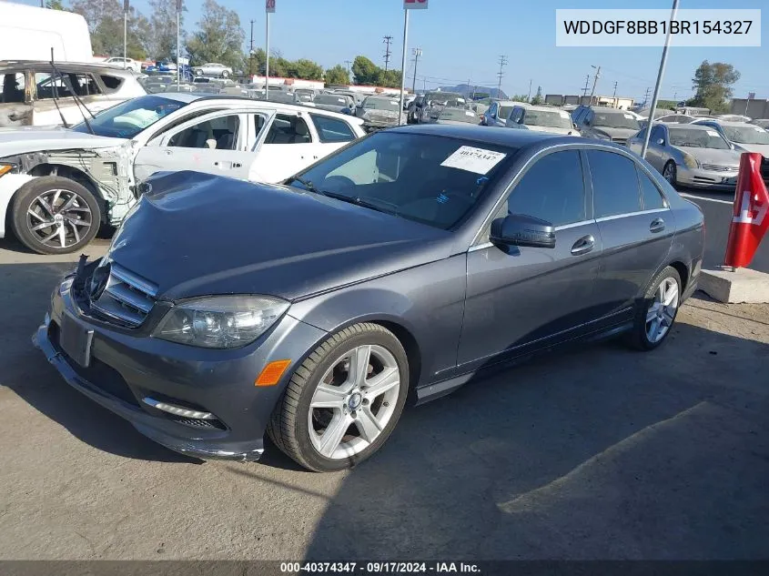 2011 Mercedes-Benz C 300 Luxury 4Matic/Sport 4Matic VIN: WDDGF8BB1BR154327 Lot: 40374347