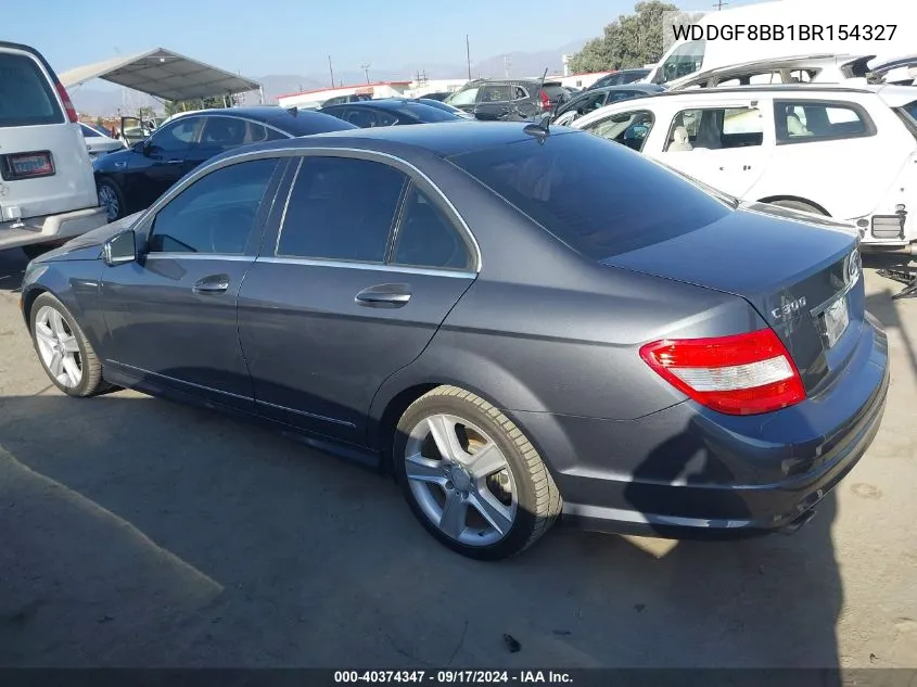 2011 Mercedes-Benz C 300 Luxury 4Matic/Sport 4Matic VIN: WDDGF8BB1BR154327 Lot: 40374347