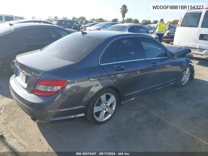 2011 Mercedes-Benz C 300 Luxury 4Matic/Sport 4Matic VIN: WDDGF8BB1BR154327 Lot: 40374347