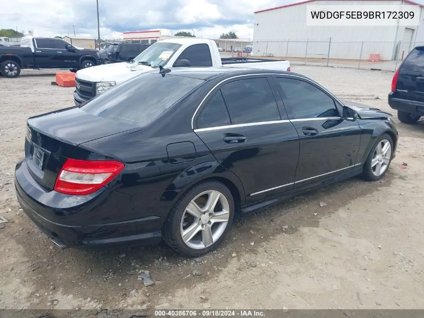 2011 Mercedes-Benz C 300 Luxury/Sport VIN: WDDGF5EB9BR172309 Lot: 40386706