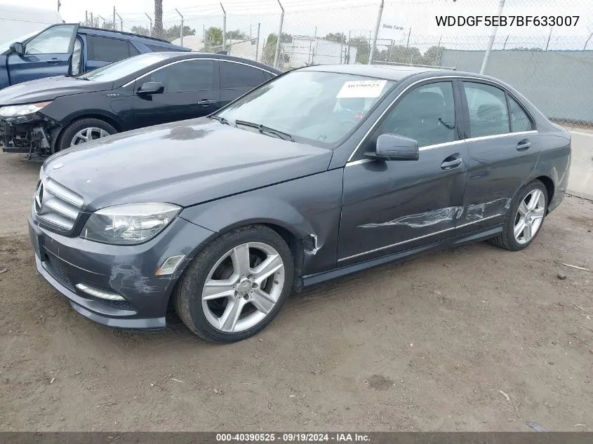 2011 Mercedes-Benz C 300 Luxury/Sport VIN: WDDGF5EB7BF633007 Lot: 40390525