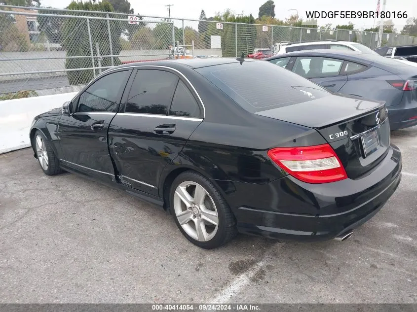 2011 Mercedes-Benz C 300 Luxury/Sport VIN: WDDGF5EB9BR180166 Lot: 40414054