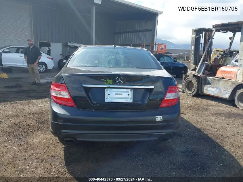 2011 Mercedes-Benz C 300 Luxury/Sport VIN: WDDGF5EB1BR160705 Lot: 40442370