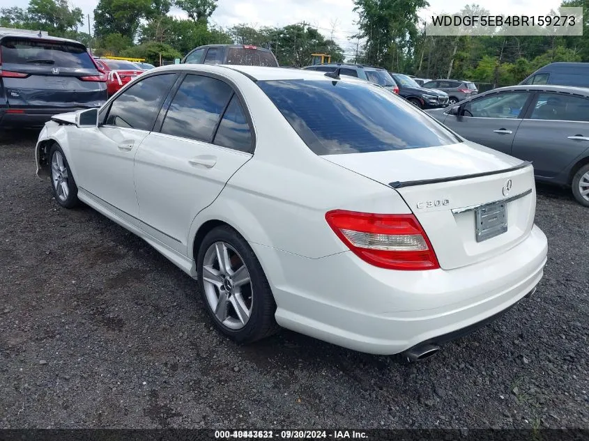 2011 Mercedes-Benz C 300 Luxury/Sport VIN: WDDGF5EB4BR159273 Lot: 40443631