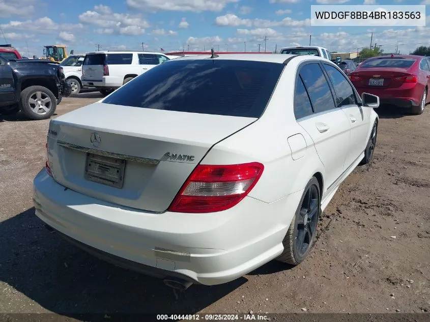 2011 Mercedes-Benz C 300 Luxury 4Matic/Sport 4Matic VIN: WDDGF8BB4BR183563 Lot: 40444912