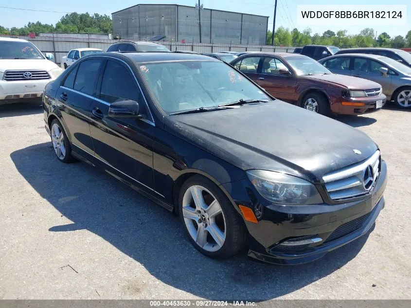 2011 Mercedes-Benz C 300 Luxury 4Matic/Sport 4Matic VIN: WDDGF8BB6BR182124 Lot: 40453630