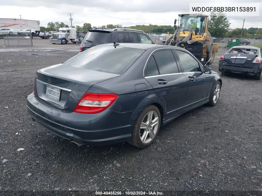 2011 Mercedes-Benz C 300 Luxury 4Matic/Sport 4Matic VIN: WDDGF8BB3BR153891 Lot: 40455256