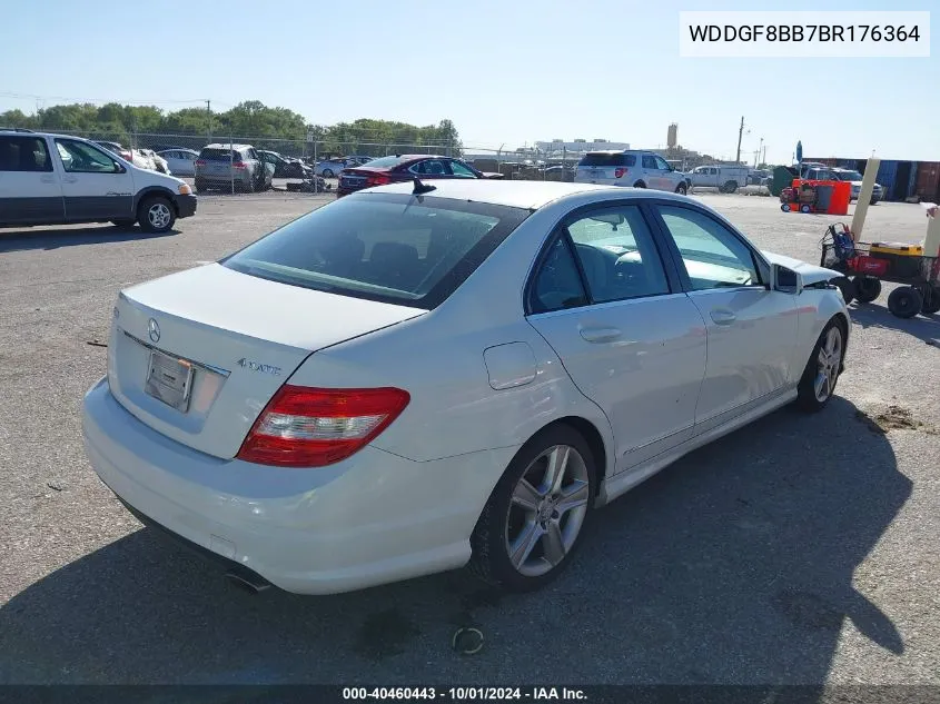 2011 Mercedes-Benz C 300 Luxury 4Matic/Sport 4Matic VIN: WDDGF8BB7BR176364 Lot: 40460443