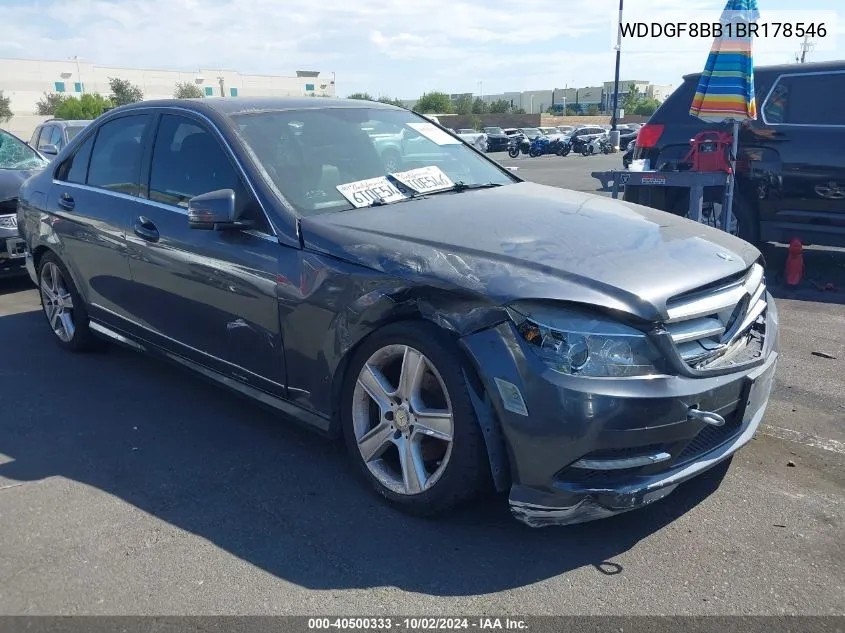 2011 Mercedes-Benz C 300 Luxury 4Matic/Sport 4Matic VIN: WDDGF8BB1BR178546 Lot: 40500333