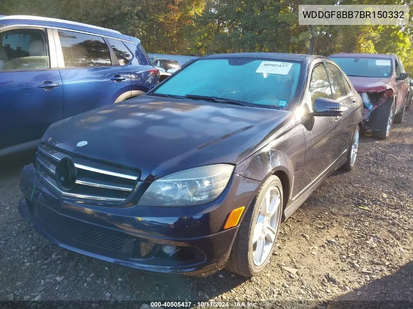 2011 Mercedes-Benz C-Class C 300 VIN: WDDGF8BB7BR150332 Lot: 40505437