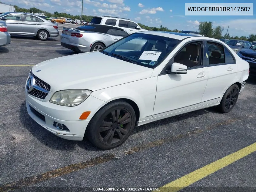 2011 Mercedes-Benz C 300 Luxury 4Matic/Sport 4Matic VIN: WDDGF8BB1BR147507 Lot: 40508182